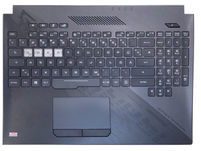 Carcasa superioara cu tastatura palmrest Laptop Gaming, Asus, ROG Strix SCAR II GL504GM, GL504GS, GL504GV, GL504GW, 90NR00L1-R31GE0, iluminata, RGB, l foto