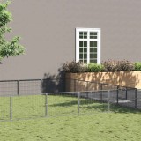 vidaXL Padoc pentru c&acirc;ini, argintiu, 35 m&sup2;, oțel 3082165