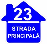 Indicator stradal număr casă 23 - Strada Principală