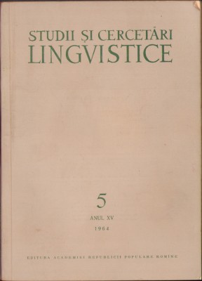 HST C1866 Studii și cercetări lingvistice 5/1964 foto