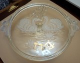 Platou de tort sau de servire, din cristal Mikasa Walther-Glas &bdquo;Schwanensee&rdquo;