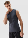 Cumpara ieftin Tank top de antrenament regular din materiale reciclate pentru bărbați - culoarea grafit, 4F Sportswear