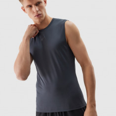 Tank top de antrenament regular din materiale reciclate pentru bărbați - culoarea grafit