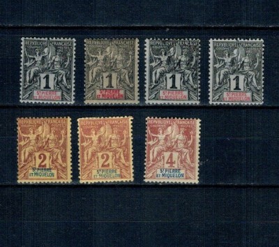 St. Pierre et Miquelon 1892 - Uzuale, Mi.No.46-48, lot nestampilat foto