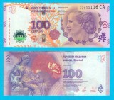 Argentina 100 Pesos 2016 UNC P#358 Eva Per&oacute;n Bancnota Straina Serie 374111xx CA