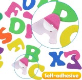 Stickere autoadezive litere colorate,hartie gumata,44 bucati set