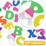 Stickere autoadezive litere colorate,hartie gumata,44 bucati set