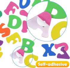 Stickere autoadezive litere colorate,hartie gumata,44 bucati set
