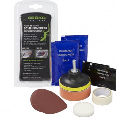 Kit polish faruri profesional restaurare cu tratament sealant protectie UV foto