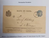 Romania 1876 - Carte postala circulata BOTOSANI-NEAMT