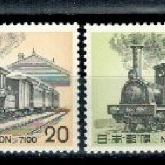 Japonia 1975 - Locomotive (V), trenuri, serie neuzata