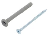 Diblu pin cu șurub 6x60 mm, 100 buc