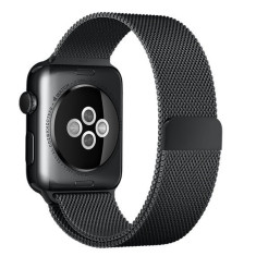Curea pentru Apple Watch Black Milanese Loop iUni 44mm Otel Inoxidabil foto