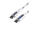 Cablu de incarcare USB-C - USB-C 2m 100W 5A QC /PD /PPS si contor de energie LED Home USBCC2M100L
