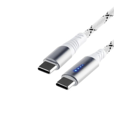 Cablu de incarcare USB-C - USB-C 2m 100W 5A QC /PD /PPS si contor de energie LED Home USBCC2M100L foto
