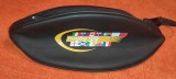Gentuta borseta - sub forma minge rugby - vinilin 2 fermoare logo RUGBY 99 lungime 30 cm