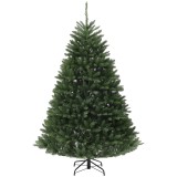HOMCOM Pom de Crăciun Artificial &Icirc;nalt de cu 1838 Ramuri, Pom de Crăciun Realist cu Bază de Oțel, &Oslash;130x195 cm, Verde | Aosom Romania