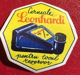,,CERNEALA LEONHARDI&quot;pentru tocul rezervor/RECLAMA,ETICHETA VECHE per.REGALISTA!