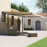 vidaXL Set st&acirc;lp pentru copertină, antracit, 600x245 cm, fier