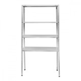 Raft metalic cu 4 polite, 147x75x30cm, 45kg/polita, montaj cu suruburi, galvanizat