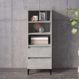 vidaXL Dulap &icirc;nalt, gri beton, 40x36x110 cm, lemn compozit