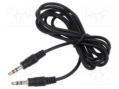 Cablu audio Jack 3,5mm stereo 3m negru VCOM foto