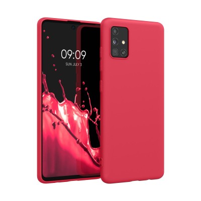 Husa Kwmobile pentru Samsung Galaxy A51, Roz, Silicon, KWM000010YZ047C foto