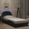 vidaXL Cadru de pat, Viana, cu LED fără saltea, negru, 90x200 cm 3213994