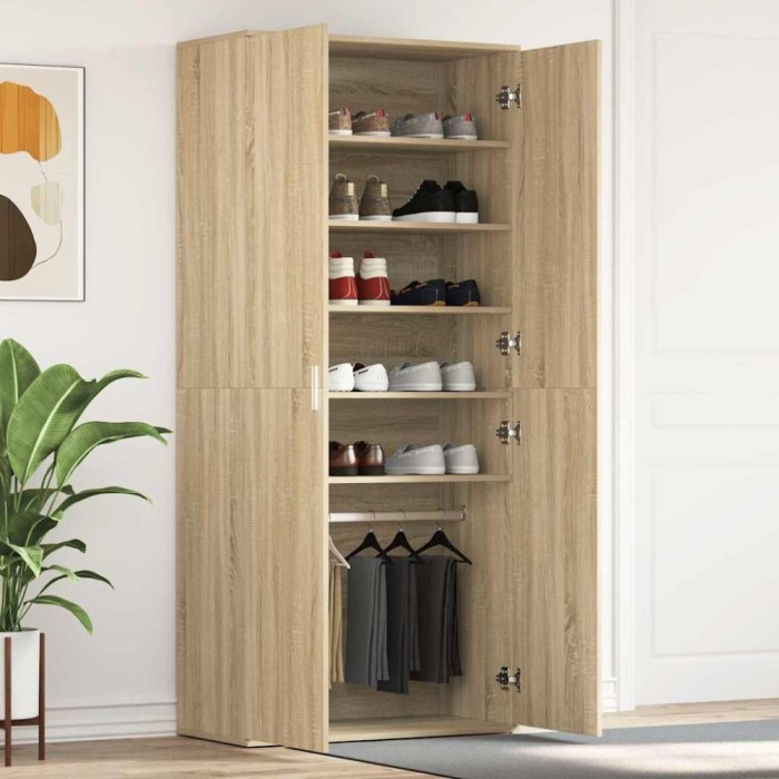 vidaXL Cabinet pentru Pantofi Sonoma Oak 80x39x180 cm Lemn prelucrat