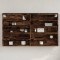 Gossi dulap cu vitrina, stejar fumuriu, 100x15x58 cm, lemn prelucrat