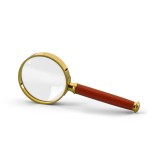 Lupa clasica cu lentila rotunda, marire 3x