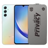 Folie de Protectie pentru Samsung Galaxy A34, TEO, Sticla Securizata ESD Antistatica, Super-X Privacy OG, Margini Negre, 0.30 mm, Transparent Inchis