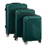 Set 3 valize de calatorie ABS verzi cu roti 360&deg; Trizand