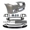 Set bara fata BMW Seria 5 (F10/F11), 2013-08.2017, cu gauri spalator; grunduit, de vopsit; type M-Performance; cu grile inferioare, cu spoiler; cu ga