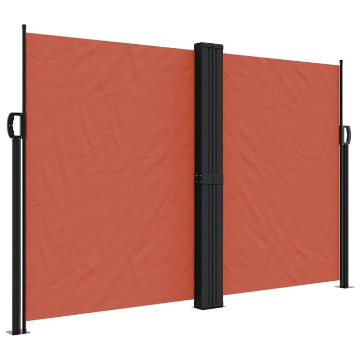 Copertina laterala retractabila, caramiziu, 160x1000 cm