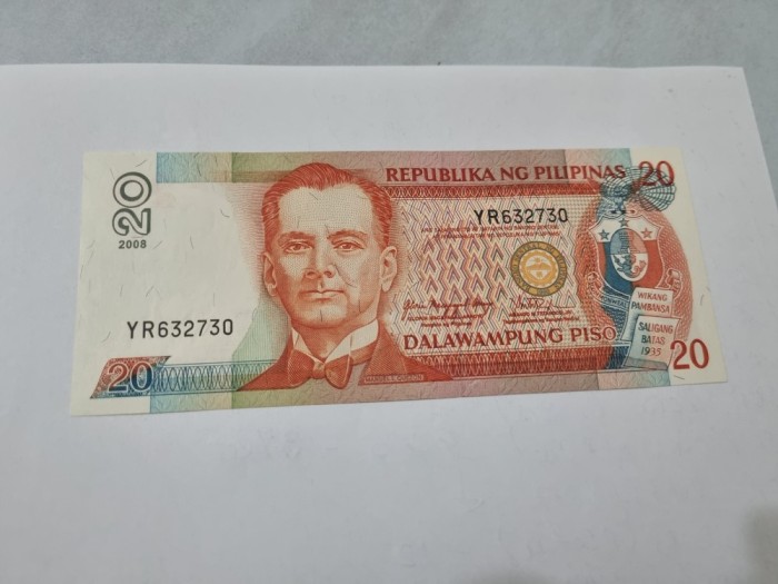 bancnota filipine 20 p 2008