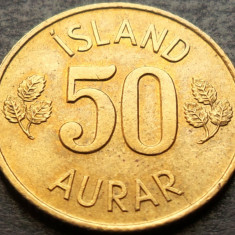 Moneda 50 AURAR - ISLANDA, anul 1969 *cod 3149 = UNC