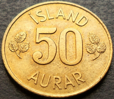 Moneda 50 AURAR - ISLANDA, anul 1969 *cod 3149 = UNC foto