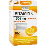 Vitamina C 500mg cu Extract de Macese si Portocale 100tb masticabile