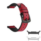 Curea hibrid piele-silicon compatibila cu Samsung Galaxy Watch8 Classic 46mm, VD Very Dream&reg;, Tart Red