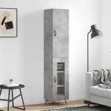 vidaXL Dulap &icirc;nalt, gri beton, 34,5x34x180 cm, lemn prelucrat