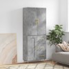 VidaXL Dulap &icirc;nalt, gri beton, 69,5x34x180, lemn compozit 3196007