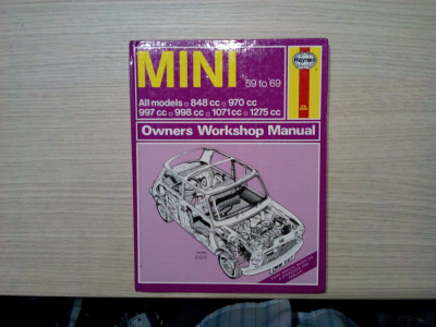 MINI `59 to`69 - All Models: 848cc; .. - Owers Workshop Manual - 1986, 284 p. foto
