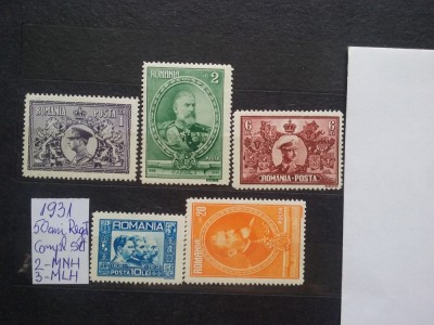 1931-Semicentenar regat complet set-orig. gum -MNH+MLH foto