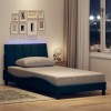 VidaXL Cadru de pat fără saltea Hanko țesătură albastră 100x200 cm 3310446
