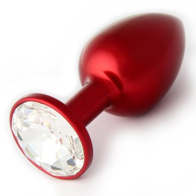 Dildo metalic Rosy S Red with White Diamond foto