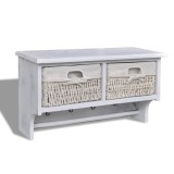 Cumpara ieftin Raft de perete, alb, 60 x 23,5 x 33 cm, lemn de paulownia