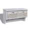 Gossi raft de perete, alb, 60 x 23,5 x 33 cm, lemn de paulownia