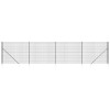 Gard plasa de sarma cu tarusi de fixare, antracit, 2,2x10 m