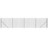 Cumpara ieftin Gard plasa de sarma cu tarusi de fixare, antracit, 2,2x10 m